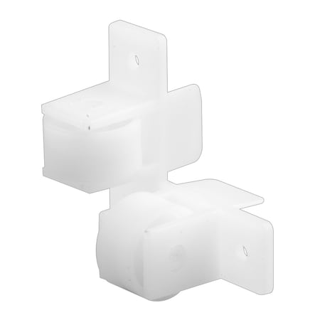 Prime-Line 15 in., White Nylon Drawer Guide Twin Roller Assembly, PK2 R 7218